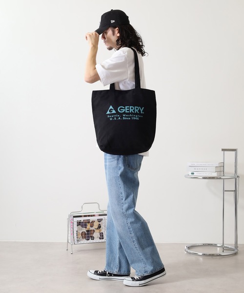 GERRY（ジェリー）の「GERRY ロゴ キャンバス トートバッグ 男女兼用（トートバッグ・メンズ・アイボリー/ブラック・FREE）」の12枚目の写真