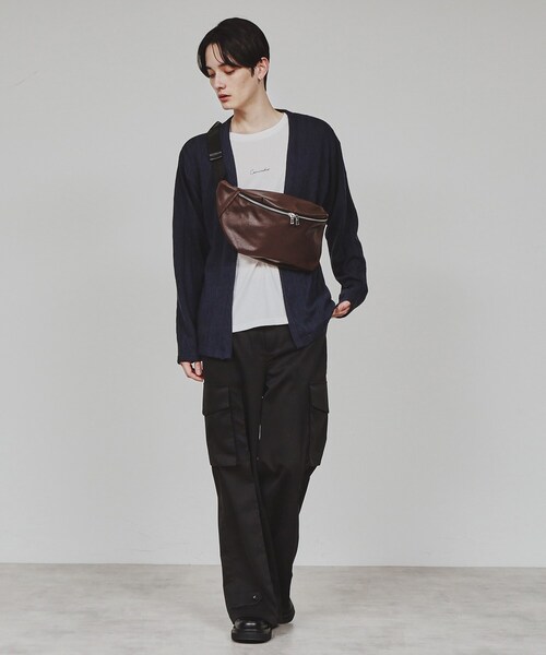 tk.TAKEO KIKUCHI（ティーケータケオキクチ）の「◆BIGウエストバッグ（ボディバッグ/ウエストポーチ・メンズ・ブラック/ダークブラウン/ネイビー・00）」の7枚目の写真