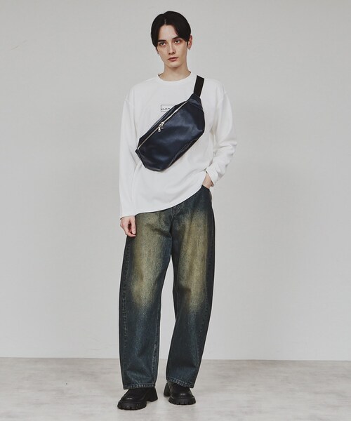 tk.TAKEO KIKUCHI（ティーケータケオキクチ）の「◆BIGウエストバッグ（ボディバッグ/ウエストポーチ・メンズ・ブラック/ダークブラウン/ネイビー・00）」の9枚目の写真