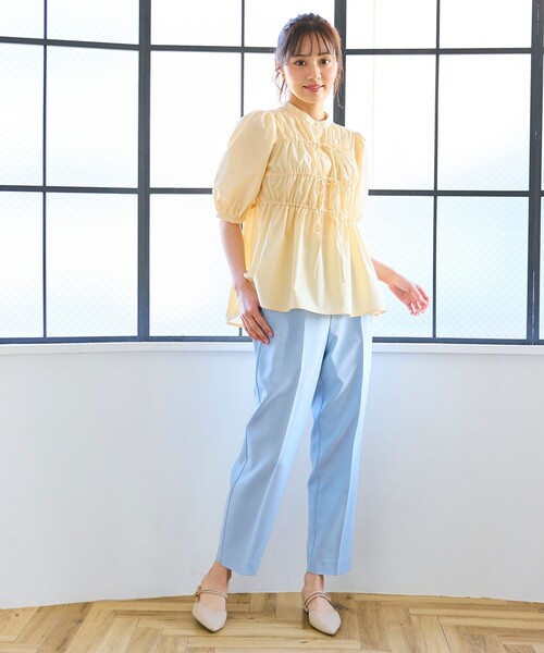 Feroux(フェルゥ)の「美シルエットカラーテーパード パンツ(その他パンツ・レディース・ライトグレー系/ブラック系/アイボリー系/スカイブルー系・2/1/0)」の18枚目の写真