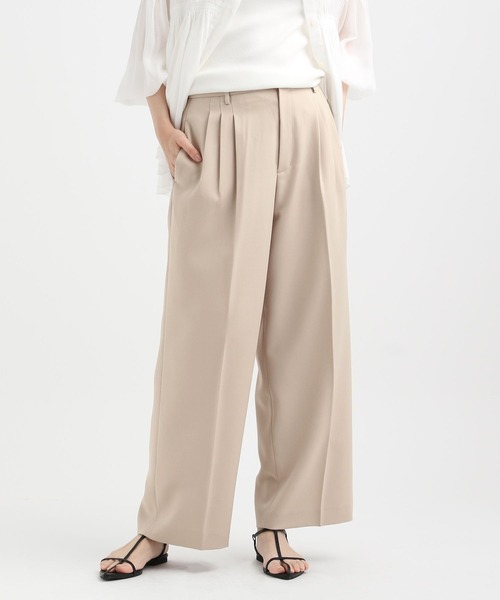 STERNBERG(スタンバーグ)の「3タックワイドパンツ(スラックス・レディース・ブラック/ベージュ・SMALL/MEDIUM/LARGE)」の6枚目の写真