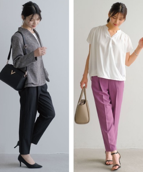 aquagarage(アクアガレージ)の「センタープレステーパードパンツ(その他パンツ・レディース・オフホワイト/ダークグリーン/カーキ/ブラック/ピンク/モカ/プラム/ベージュ/チャコール/ネイビー/イエロー/ベージュ系その他・M/L/LL)」の14枚目の写真