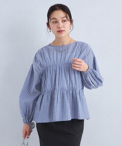 セール】【WEB限定】全方位映えブラウス ストライプ（シャツ