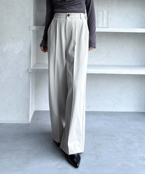 archives(アルシーヴ)の「【SETUP対応】丸カンタックスラックス(スラックス・レディース・アイボリー/ブラック/グレー・MEDIUM)」の14枚目の写真