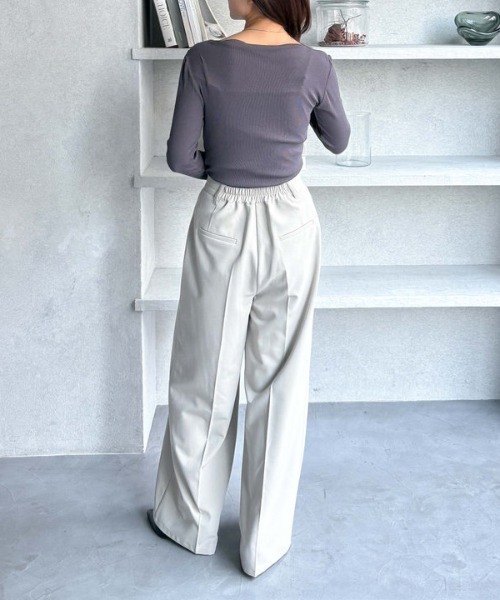 archives(アルシーヴ)の「【SETUP対応】丸カンタックスラックス(スラックス・レディース・アイボリー/ブラック/グレー・MEDIUM)」の19枚目の写真