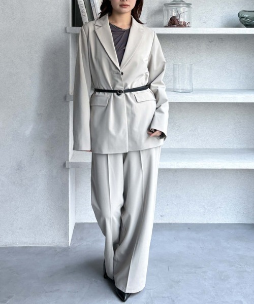 archives(アルシーヴ)の「【SETUP対応】丸カンタックスラックス(スラックス・レディース・アイボリー/ブラック/グレー・MEDIUM)」の20枚目の写真