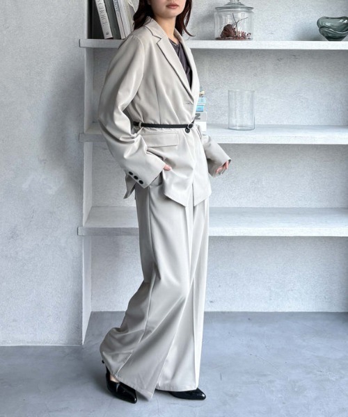 archives(アルシーヴ)の「【SETUP対応】丸カンタックスラックス(スラックス・レディース・アイボリー/ブラック/グレー・MEDIUM)」の22枚目の写真