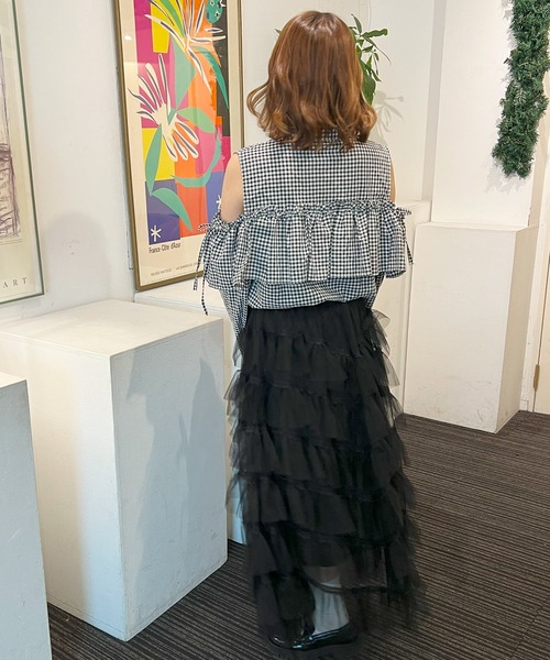 frunco(フランコ)の「オープンショルダーフリルブラウス(シャツ/ブラウス・レディース・ホワイト/ブラック系その他・FREE)」の16枚目の写真