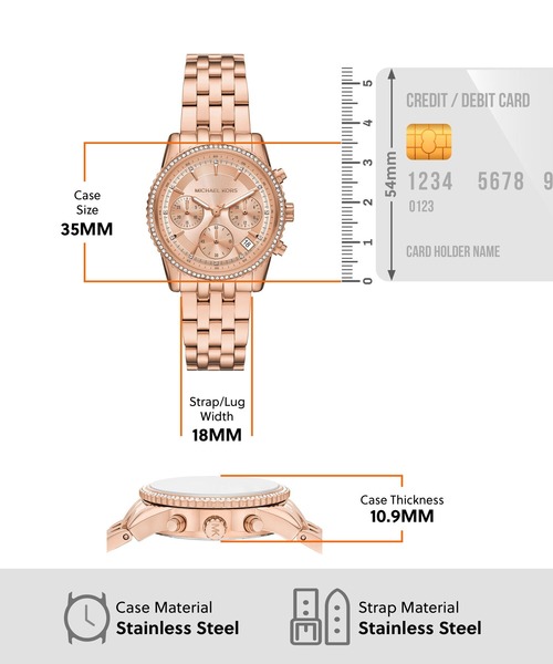 MICHAEL KORS(マイケルコース)の「マイケル・コース 腕時計 レディース アナログ ステンレス MK7531(アナログ腕時計・レディース・ピンクゴールド・FREE)」の7枚目の写真