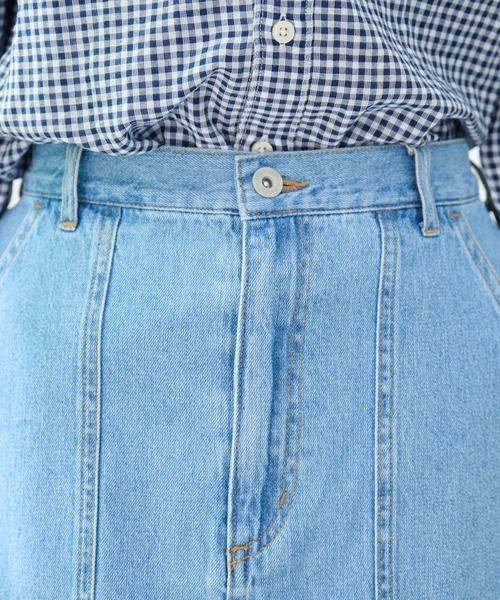 Arnold Palmer（アーノルドパーマー）の「ベイカーポケット ナロー スカート（デニムスカート・レディース・ライトブルー/インディゴブルー/カーキ/ベージュ・S/L/M）」の21枚目の写真