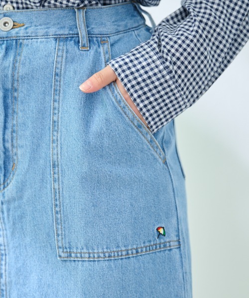 Arnold Palmer（アーノルドパーマー）の「ベイカーポケット ナロー スカート（デニムスカート・レディース・ライトブルー/インディゴブルー/カーキ/ベージュ・S/L/M）」の22枚目の写真