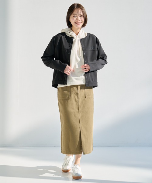 Arnold Palmer（アーノルドパーマー）の「ベイカーポケット ナロー スカート（デニムスカート・レディース・ライトブルー/インディゴブルー/カーキ/ベージュ・S/L/M）」の10枚目の写真