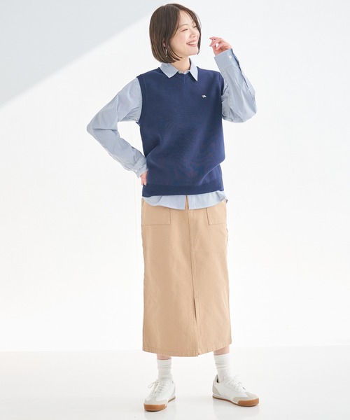 Arnold Palmer（アーノルドパーマー）の「ベイカーポケット ナロー スカート（デニムスカート・レディース・ライトブルー/インディゴブルー/カーキ/ベージュ・S/L/M）」の8枚目の写真