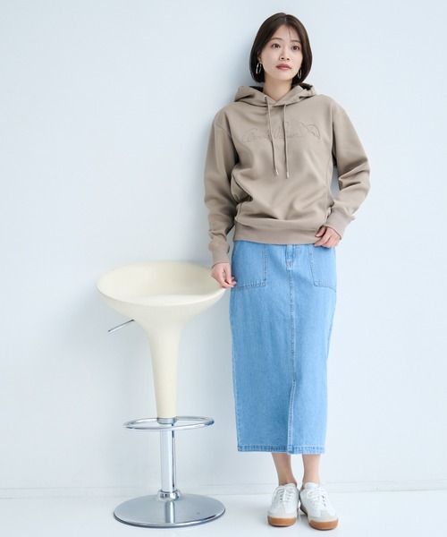 Arnold Palmer（アーノルドパーマー）の「ベイカーポケット ナロー スカート（デニムスカート・レディース・ライトブルー/インディゴブルー/カーキ/ベージュ・S/L/M）」の13枚目の写真