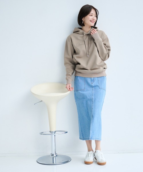 Arnold Palmer（アーノルドパーマー）の「ベイカーポケット ナロー スカート（デニムスカート・レディース・ライトブルー/インディゴブルー/カーキ/ベージュ・S/L/M）」の14枚目の写真