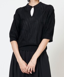 THE SHINZONE（ザ　シンゾーン）の「BRIGHT LACE KNIT POLO ブライト レース ニット ポロシャツ（その他トップス・メンズ）」