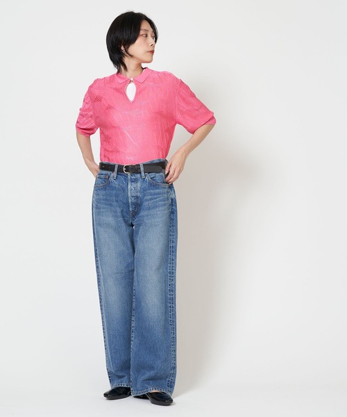 THE SHINZONE(ザ シンゾーン)の「BRIGHT LACE KNIT POLO ブライト レース ニット ポロシャツ(その他トップス・レディース・ピンク/イエロー/ブラック・FREE)」の21枚目の写真