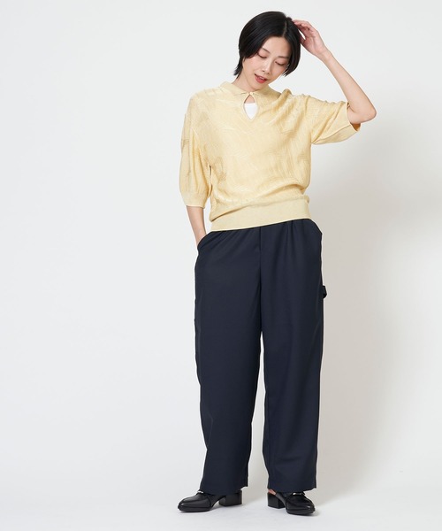 THE SHINZONE(ザ シンゾーン)の「BRIGHT LACE KNIT POLO ブライト レース ニット ポロシャツ(その他トップス・レディース・ピンク/イエロー/ブラック・FREE)」の12枚目の写真