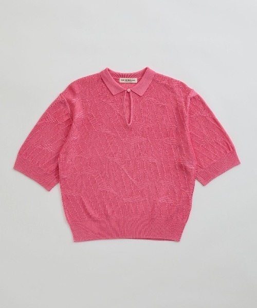 THE SHINZONE(ザ シンゾーン)の「BRIGHT LACE KNIT POLO ブライト レース ニット ポロシャツ(その他トップス・レディース・ピンク/イエロー/ブラック・FREE)」の22枚目の写真