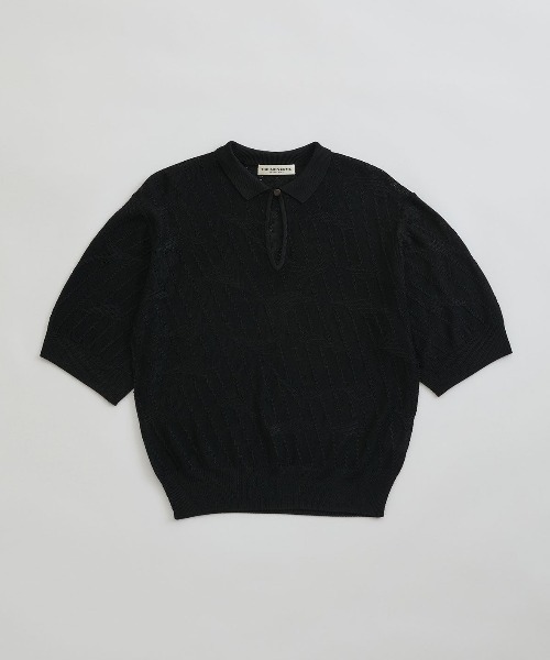 セール】BRIGHT LACE KNIT POLO ブライト レース ニット