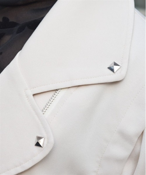 axes femme(アクシーズファム)の「2WAYライダース(ライダースジャケット・レディース・ブラック/キナリ・FREE)」の5枚目の写真