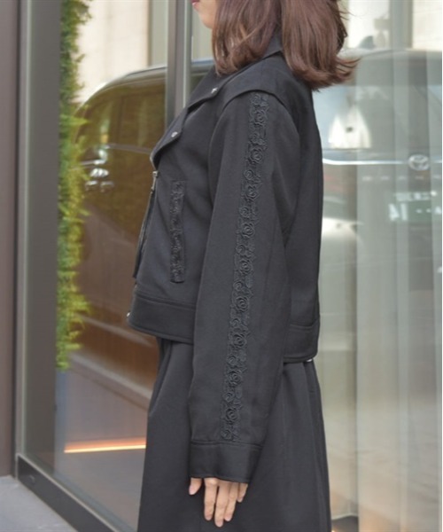 axes femme(アクシーズファム)の「2WAYライダース(ライダースジャケット・レディース・ブラック/キナリ・FREE)」の9枚目の写真