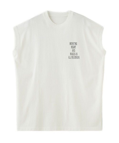 ROSE BUD(ローズバッド)の「【WEB・一部店舗限定】SLEEVELESS HEART TEE(Tシャツ/カットソー・レディース・グレー/ホワイト/ピンク・ONE SIZE)」の2枚目の写真