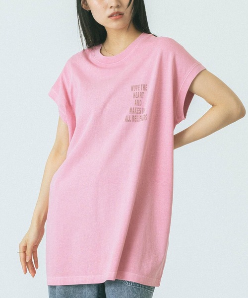 ROSE BUD(ローズバッド)の「【WEB・一部店舗限定】SLEEVELESS HEART TEE(Tシャツ/カットソー・レディース・グレー/ホワイト/ピンク・ONE SIZE)」の3枚目の写真