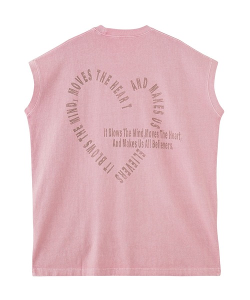 ROSE BUD(ローズバッド)の「【WEB・一部店舗限定】SLEEVELESS HEART TEE(Tシャツ/カットソー・レディース・グレー/ホワイト/ピンク・ONE SIZE)」の21枚目の写真