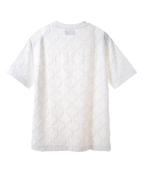 MEN'S BIGI(メンズビギ)の「パイルジャガードTシャツ(Tシャツ/カットソー・メンズ・ホワイト/ブルー・02/03/04)」の10枚目の写真
