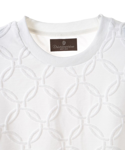 MEN'S BIGI（メンズビギ）の「パイルジャガードTシャツ（Tシャツ/カットソー・メンズ・ホワイト/ブルー・02/03）」の3枚目の写真