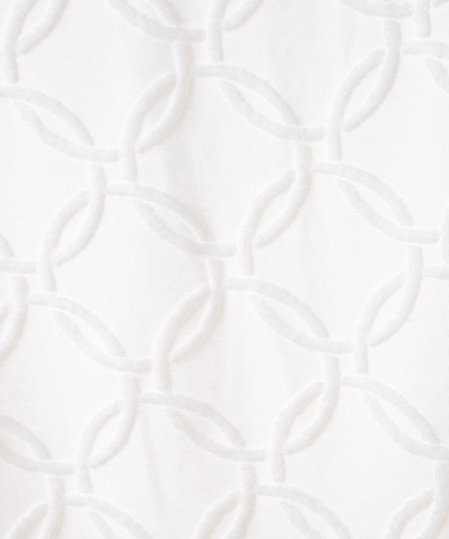 MEN'S BIGI（メンズビギ）の「パイルジャガードTシャツ（Tシャツ/カットソー・メンズ・ホワイト/ブルー・02/03）」の7枚目の写真