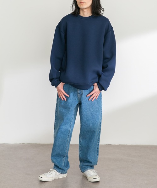 URBAN RESEARCH Sonny Label（アーバンリサーチサニーレーベル）の「ダンボールニットクルーネックプルオーバー（Tシャツ/カットソー・メンズ・チャコールグレー/ネイビー/グレー系その他・MEDIUM/LARGE/X-LARGE）」の7枚目の写真