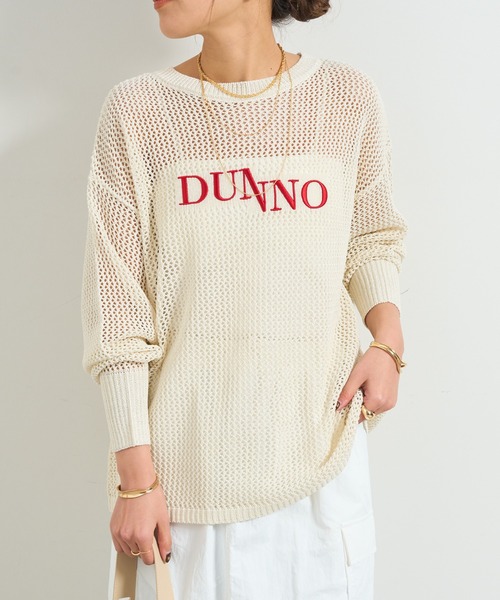 un dix cors（アンディコール）の「前後2WAYメッシュラメロゴニット（ニット/セーター・レディース・アイボリー/イエロー系その他/チャコールグレー・FREE）」の8枚目の写真