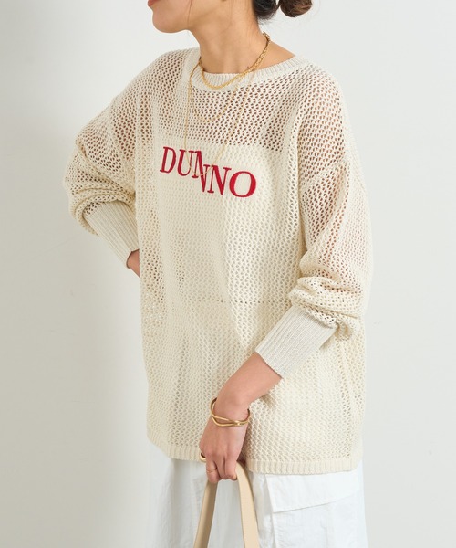 un dix cors（アンディコール）の「前後2WAYメッシュラメロゴニット（ニット/セーター・レディース・アイボリー/イエロー系その他/チャコールグレー・FREE）」の6枚目の写真