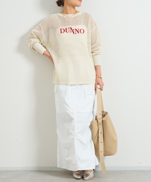 un dix cors（アンディコール）の「前後2WAYメッシュラメロゴニット（ニット/セーター・レディース・アイボリー/イエロー系その他/チャコールグレー・FREE）」の9枚目の写真