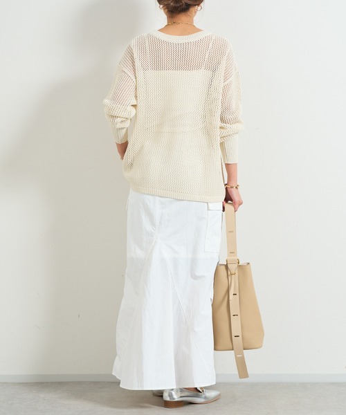 un dix cors（アンディコール）の「前後2WAYメッシュラメロゴニット（ニット/セーター・レディース・アイボリー/イエロー系その他/チャコールグレー・FREE）」の11枚目の写真