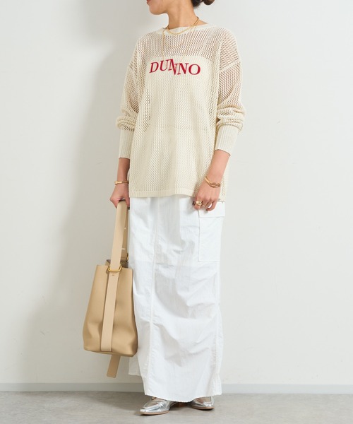 un dix cors（アンディコール）の「前後2WAYメッシュラメロゴニット（ニット/セーター・レディース・アイボリー/イエロー系その他/チャコールグレー・FREE）」の12枚目の写真