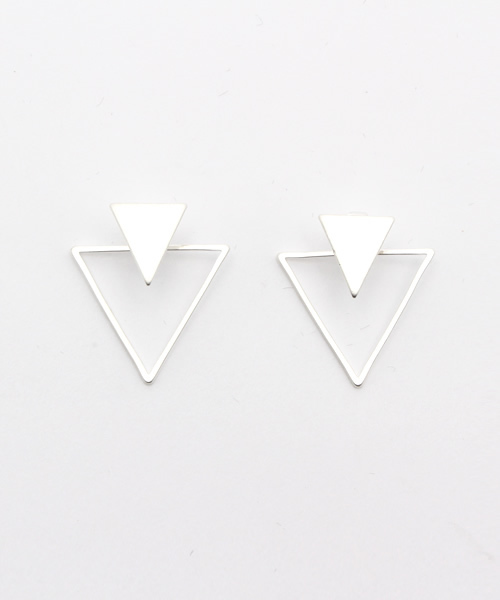 チャイハネ（チャイハネ）の「【チャイハネ】透かしマークピアス（ピアス（両耳用）・レディース・シルバー/ゴールド・FREE）」の4枚目の写真