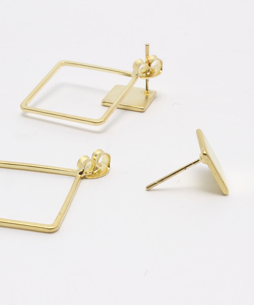 チャイハネ（チャイハネ）の「【チャイハネ】透かしマークピアス（ピアス（両耳用）・レディース・シルバー/ゴールド・FREE）」の6枚目の写真