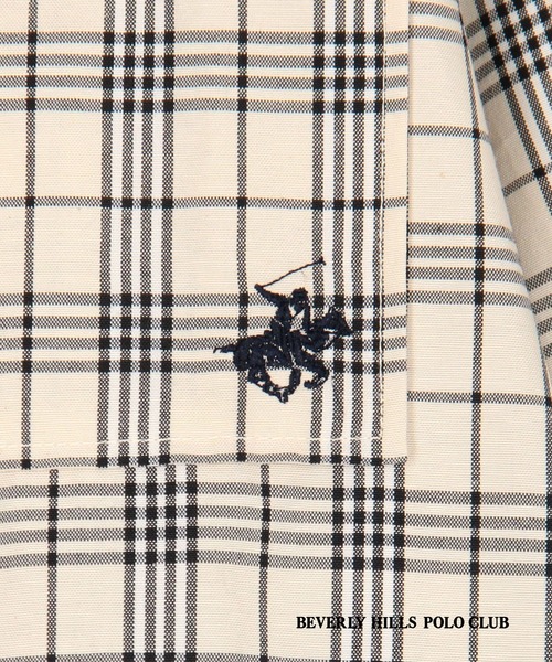 BEVERLY HILLS POLO CLUB（ビバリーヒルズポロクラブ）の「【BEVERLY HILLS POLO CLUB】ボウタイ付きビッグシャツ（シャツ/ブラウス・レディース・ブルー/オフホワイト/ベージュ・MEDIUM）」の14枚目の写真