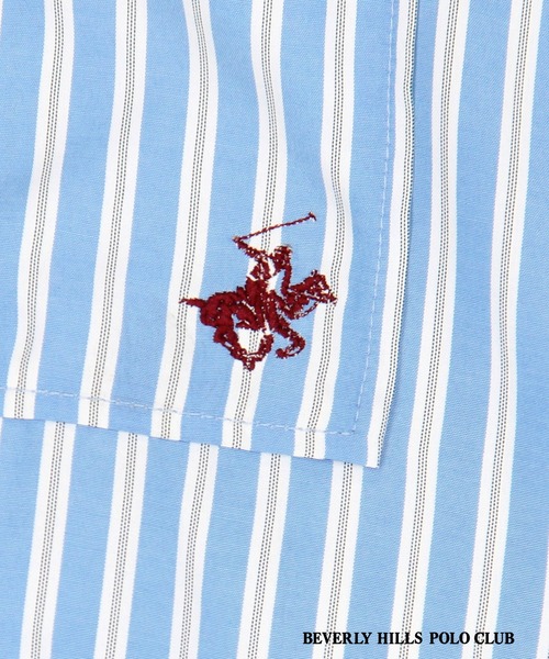 BEVERLY HILLS POLO CLUB（ビバリーヒルズポロクラブ）の「【BEVERLY HILLS POLO CLUB】ボウタイ付きビッグシャツ（シャツ/ブラウス・レディース・ブルー/オフホワイト/ベージュ・MEDIUM）」の16枚目の写真