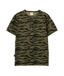 《DAILY/デイリー》RIB SHORT SLEEVE HENLEY NECK T-SHIRT "CAMOUFLAGE" / リブ ヘンリーネック 半袖Tシャツ "カモフラージュ" デイリーウェア / AVIREX / アヴィレックス