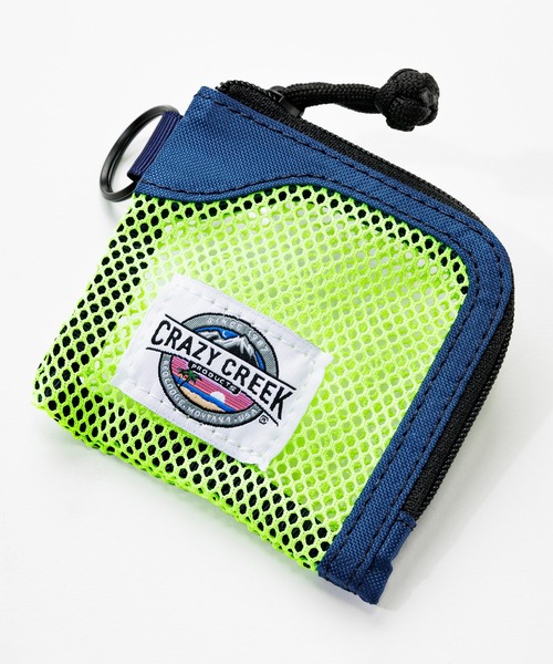 CRAZY CREEK（クレイジークリーク）の「CRAZY CREEK クレイジークリーク メッシュワレット Mサイズ（コインケース・メンズ・オレンジ/ライム・FREE）」の2枚目の写真