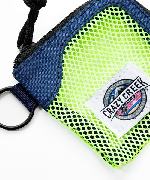 CRAZY CREEK（クレイジークリーク）の「CRAZY CREEK クレイジークリーク メッシュワレット Mサイズ（コインケース・メンズ・オレンジ/ライム・FREE）」の4枚目の写真