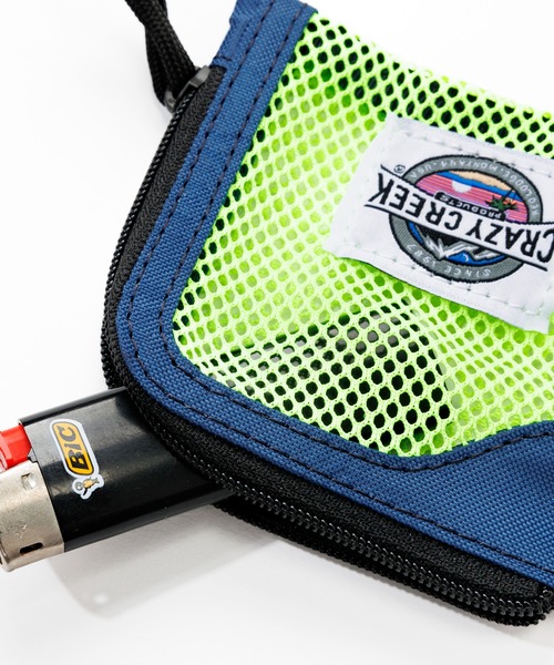 CRAZY CREEK（クレイジークリーク）の「CRAZY CREEK クレイジークリーク メッシュワレット Mサイズ（コインケース・メンズ・オレンジ/ライム・FREE）」の5枚目の写真