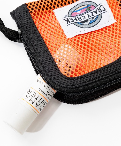 CRAZY CREEK（クレイジークリーク）の「CRAZY CREEK クレイジークリーク メッシュワレット Mサイズ（コインケース・メンズ・オレンジ/ライム・FREE）」の8枚目の写真