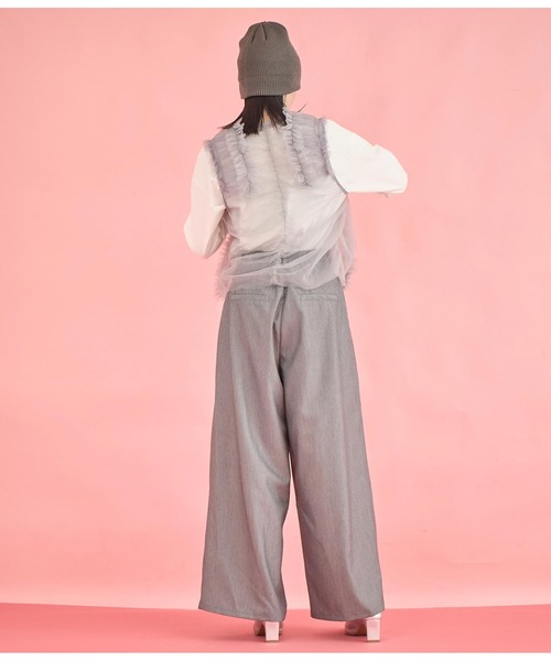 Settimissimo(セッティミッシモ)の「タックデザイン ワイド パンツ(その他パンツ・レディース・ライトグレー/ダークグレー/キャメル・FREE)」の10枚目の写真