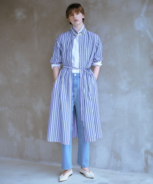 J.PRESS Ladies(J.プレス レディス)の「【洗える・接触冷感・UVケア】エステネージュ シャツ ワンピース(シャツワンピース・レディース・ブラック系/ブルー系1/ネイビー系1・XS)」の21枚目の写真