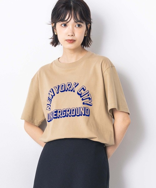 Gready Brilliant(グレディブリリアン)の「UNDERフロッキーTシャツ(Tシャツ/カットソー・レディース・ベージュ・M)」の6枚目の写真